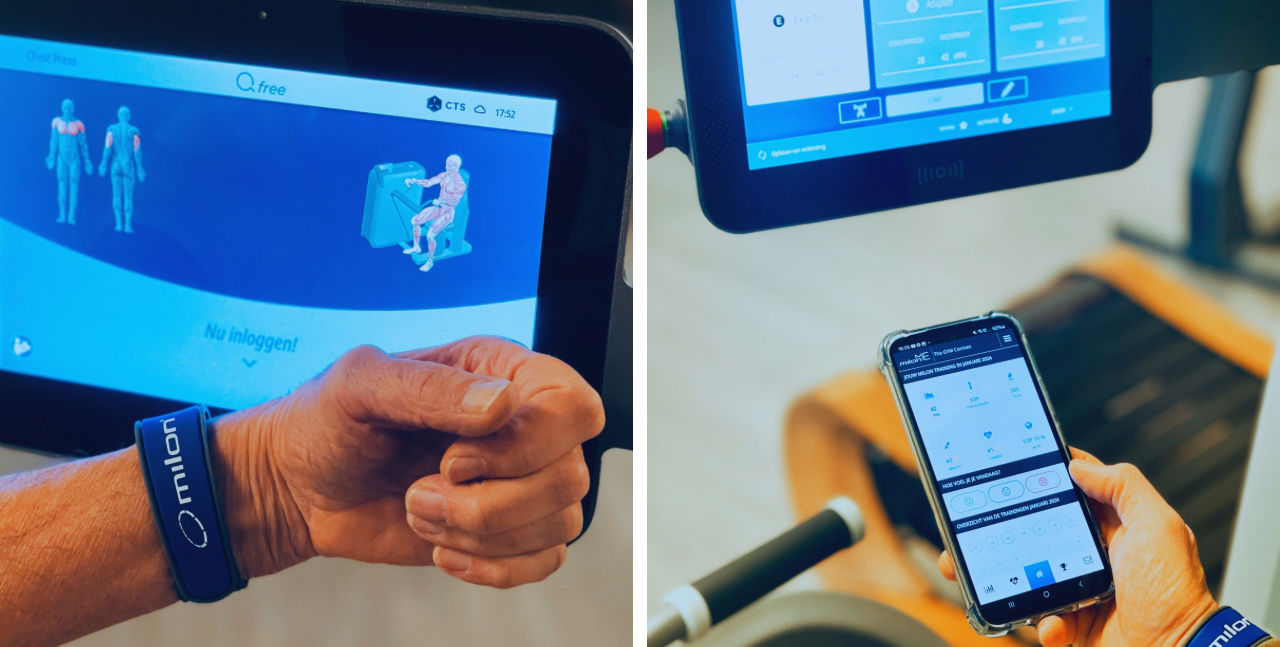 Volautomatische Milon-toestellen met polsbandje